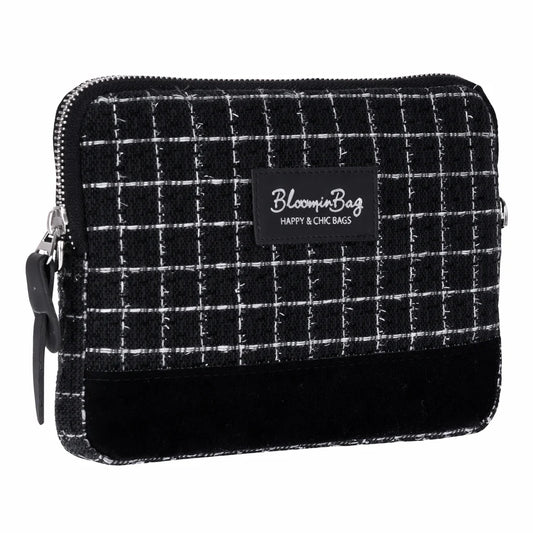 Noir Tweed Axelremsväska