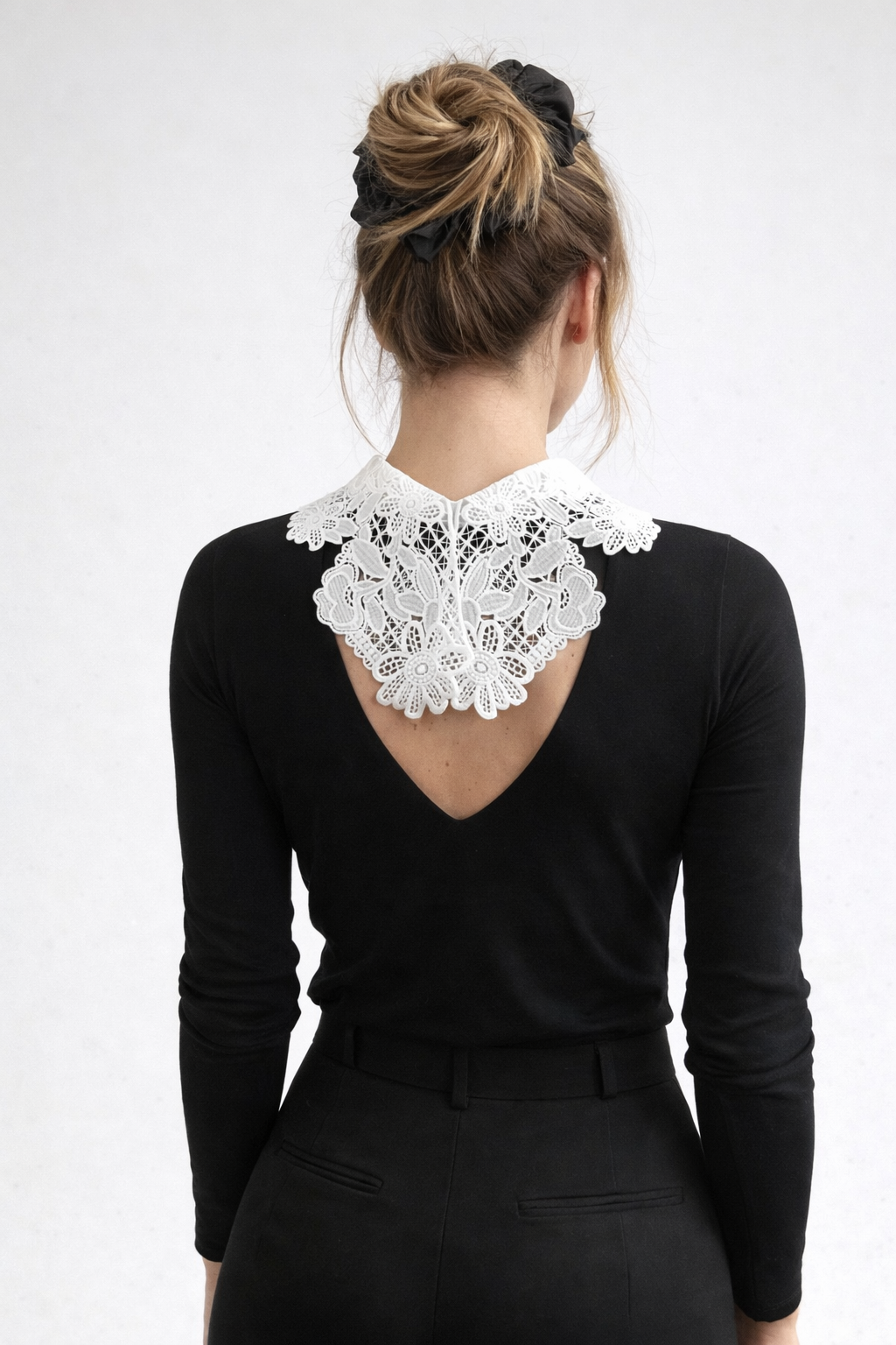 LA Spetskrage Svart chic