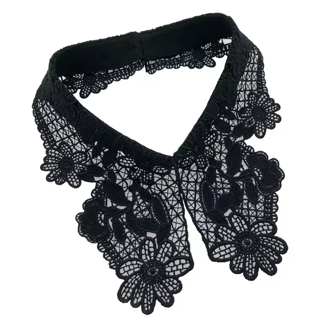 LA Spetskrage Svart chic