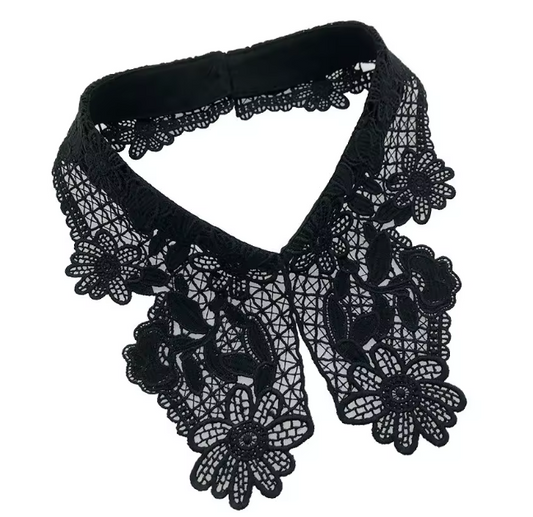 LA Spetskrage Svart chic